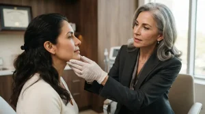 kysa-cosmetic-clinic-physicianpdemonstrating-mini-facelift-jawline