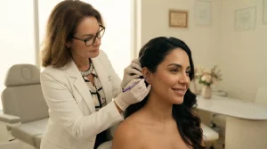 kysa-cosmetic-aesthetic-clinic-surgeon-marking-patient's-earlobe
