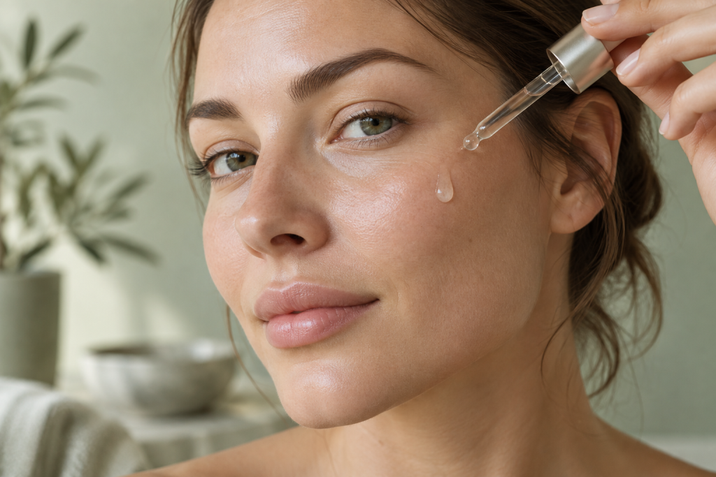 Illustrative facial skin hydration with serum for PDRN Facial Mesotherapy in Cape Coral, FL at KYSA Cosmetic Clinic